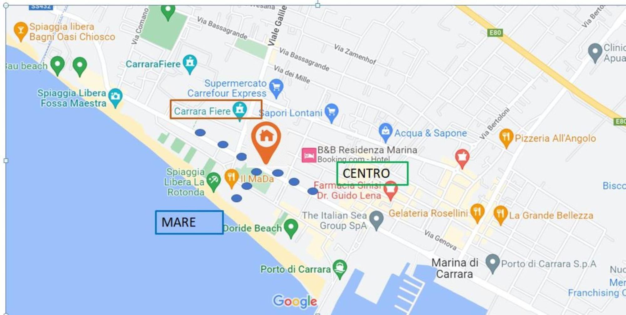 Appartamento Stella Marina A Due Passi Dal Mare E Dal Centro 마리나 디 카라라 외부 사진